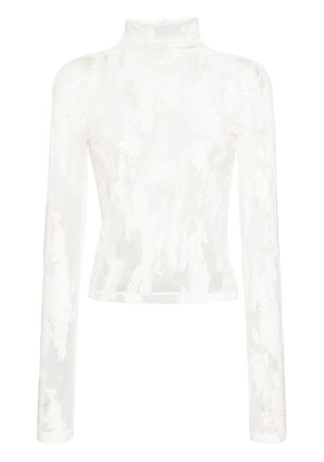 top jacquard donna bianco in cotone ACNE STUDIOS | AL0398AEG